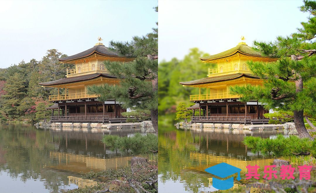 PS-风光调色-camera raw和高斯模糊-金阁寺[虎课网手机摄影入门视频教程][MP4产品摄影教程全集 ]-第1张图片-我要自学网