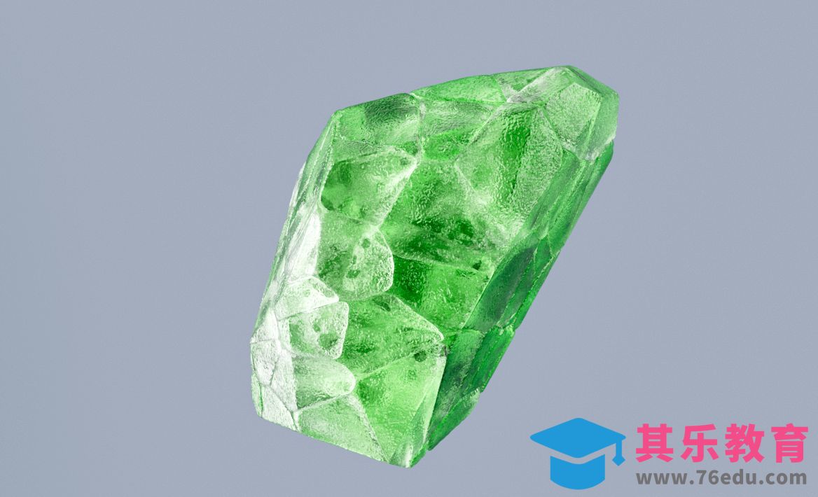 C4D+阿诺德-绿宝石原石建模渲染[虎课网C4D设计视频教程][产品数码建模MP4教程全集 ]-第1张图片-我要自学网