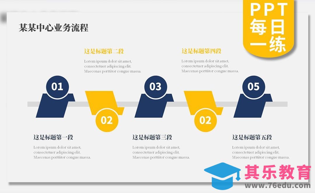 每天一张PPT——扁平化流程图设计[虎课网办公职场视频教程][办公职场教程全集MP4 ]-第1张图片-我要自学网