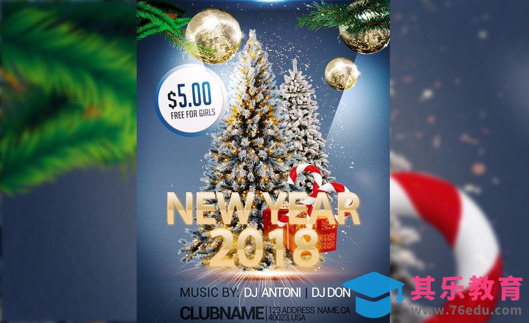 PS-圣诞促销海报设计[虎课网平面设计视频教程][图片排版配色MP4高清全集 ]-第1张图片-我要自学网