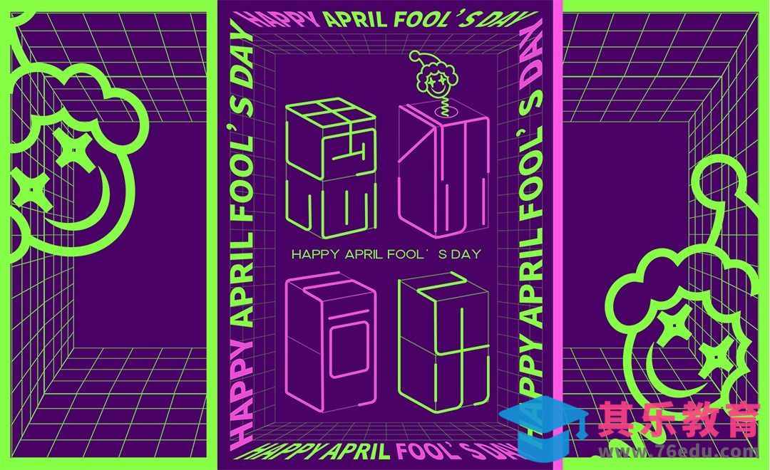 AI-「愚你同乐」愚人节方块立体字设计[虎课网平面设计视频教程][字体设计教程MP4高清全集 ]-第1张图片-我要自学网