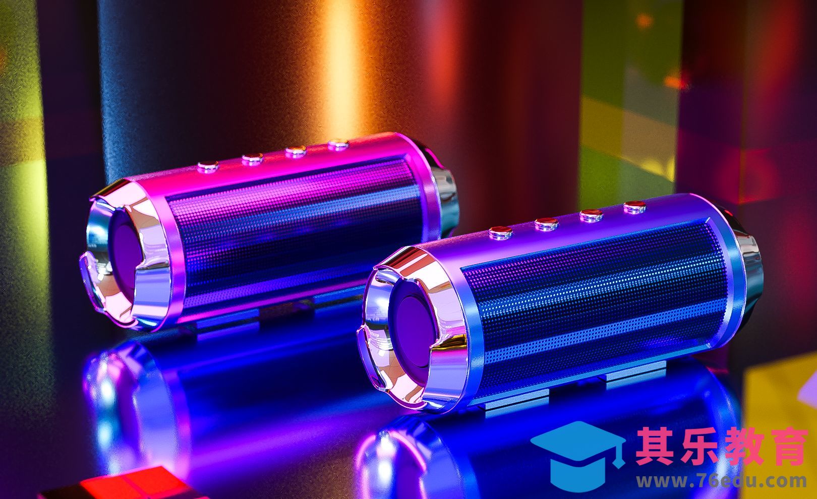 Blender-炫酷蓝牙音箱建模渲染[虎课网Blender视频教程][Blender建模教程MP4教程全集 ]-第1张图片-我要自学网