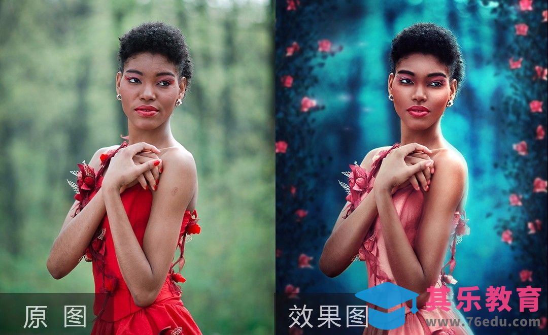 PS-黑人女孩后期风格调色[虎课网手机摄影入门视频教程][MP4产品摄影教程全集 ]-第1张图片-我要自学网