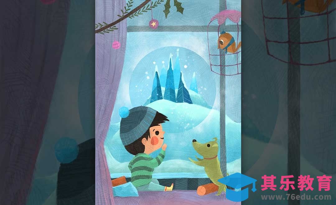 PS-板绘-冬季室内场景插画[虎课网绘画插画视频教程][ipad商业插画MP4教程全集 ]-第1张图片-我要自学网