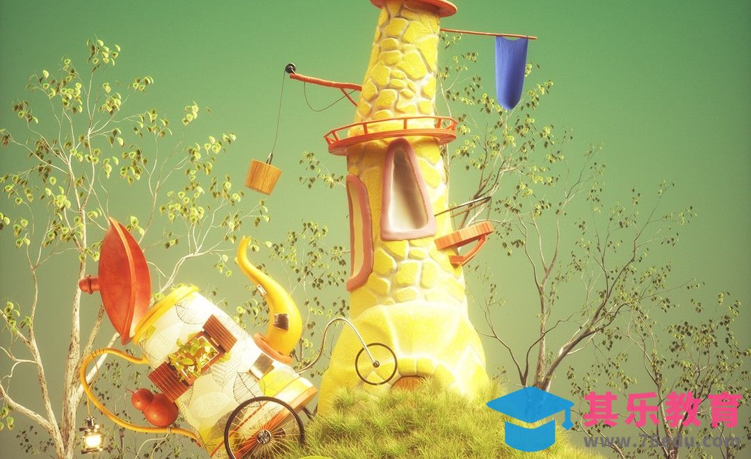 C4D+OC-创意卡通茶壶小屋（一）[虎课网C4D设计视频教程][产品数码建模MP4教程全集 ]-第1张图片-我要自学网