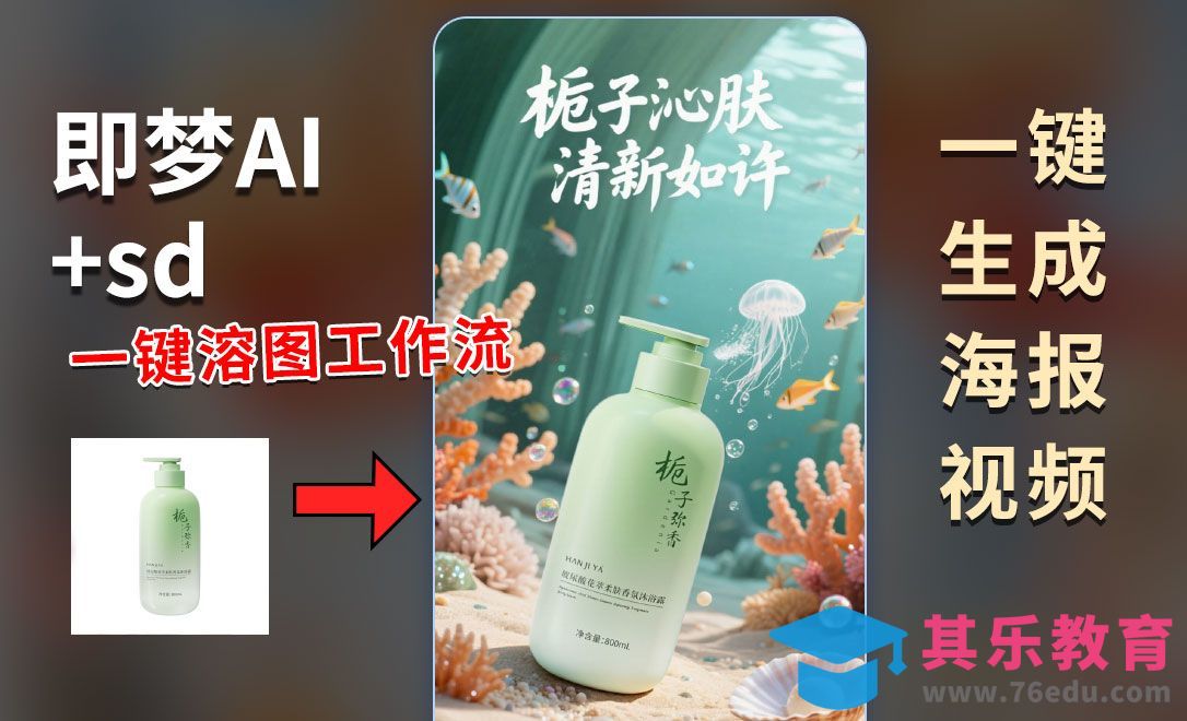 【AIGC+电商实战】即梦+SD-直出洗发水详情页[虎课网AICG人工智能视频教程][MP4高清全集 ]-第1张图片-我要自学网