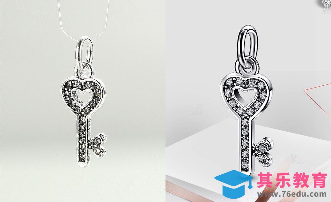 PS-白银钥匙吊坠 精修[虎课网电商产品精修视频教程][最新PS修图教程全集MP4 ]-第1张图片-我要自学网