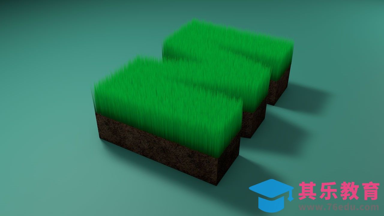 C4D-毛发材质小练习-草地字母M[虎课网C4D设计视频教程][产品数码建模MP4教程全集 ]-第1张图片-我要自学网