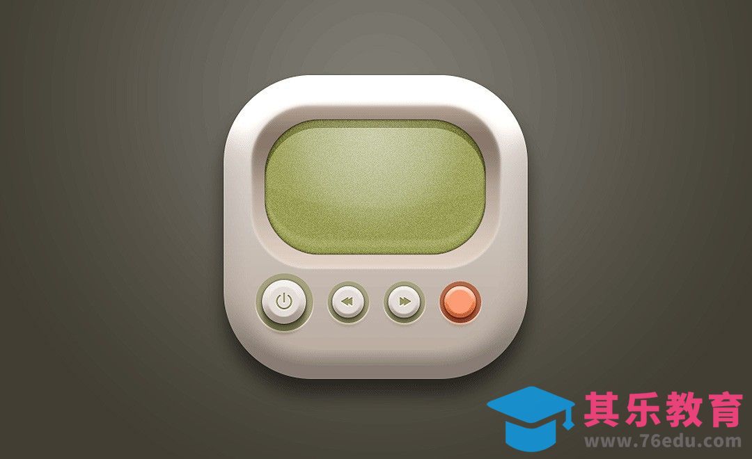 PS-复古电视机写实TV图标[虎课网UI设计视频教程][UI设计教程全集MP4 ]-第1张图片-我要自学网