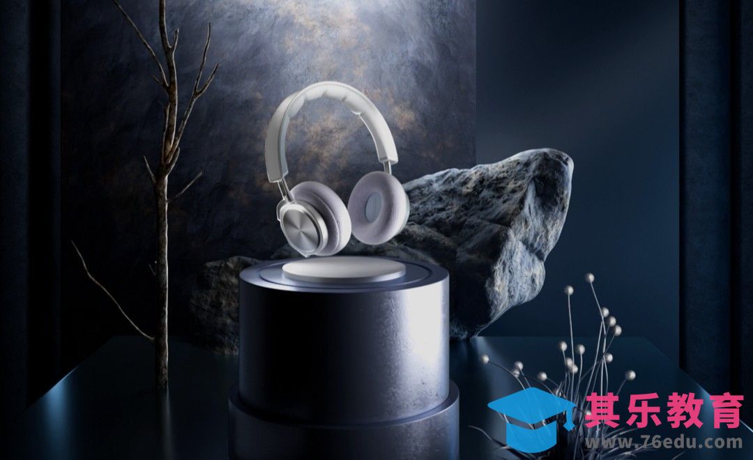 C4D+OC-头戴式耳机场景渲染[虎课网C4D设计视频教程][产品数码建模MP4教程全集 ]-第1张图片-我要自学网