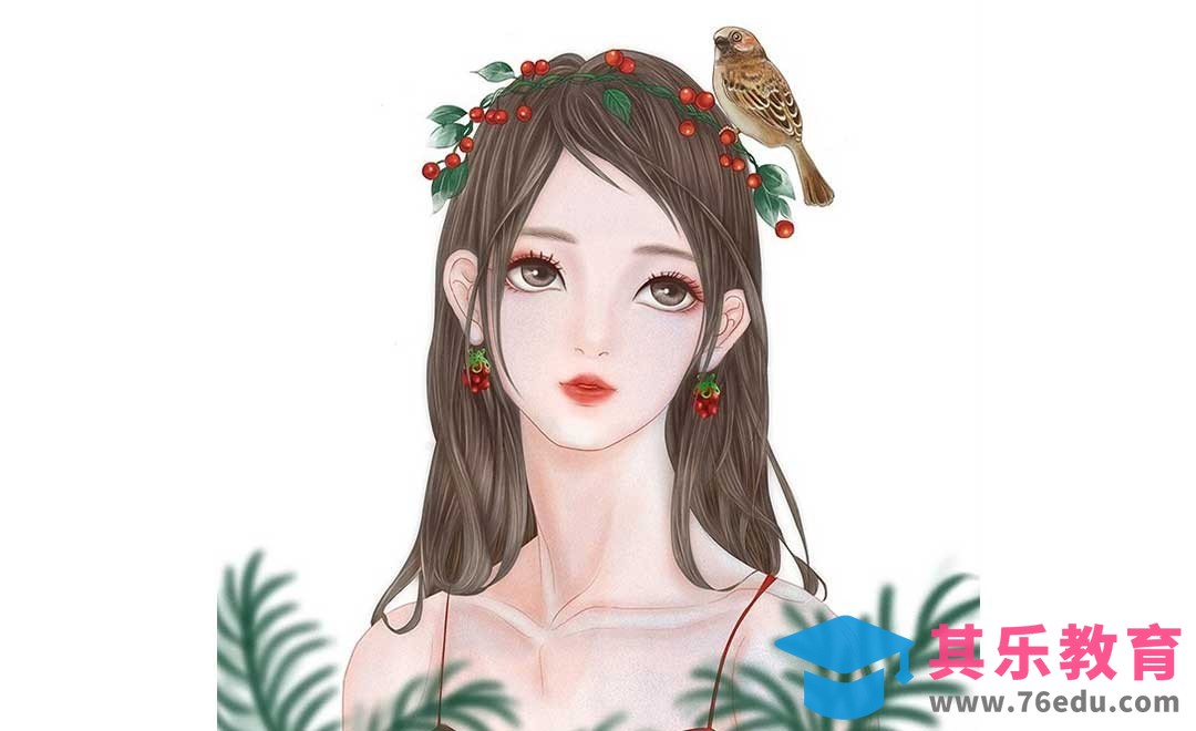 PS+SAI-少女头像绘制[虎课网绘画插画视频教程][ipad商业插画MP4教程全集 ]-第1张图片-我要自学网