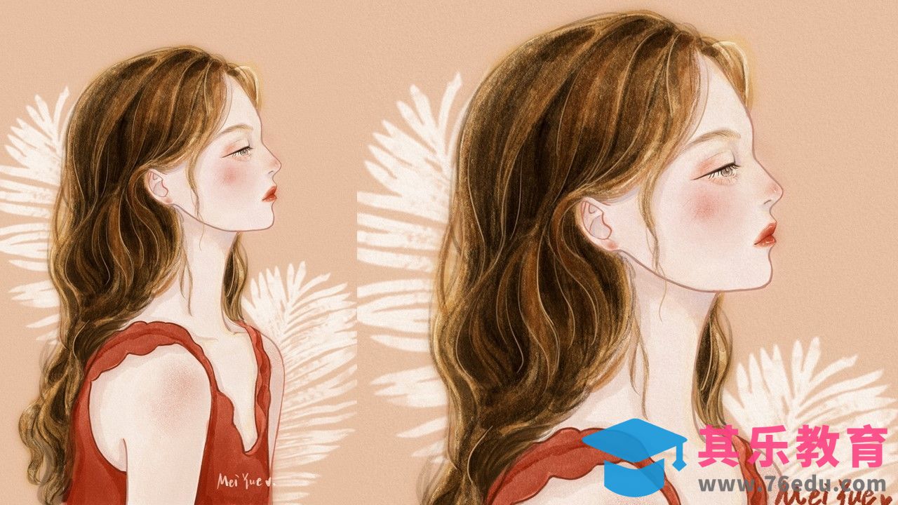 Procreate-照片转插画-水彩风侧身头像[虎课网绘画插画视频教程][ipad商业插画MP4教程全集 ]-第1张图片-我要自学网