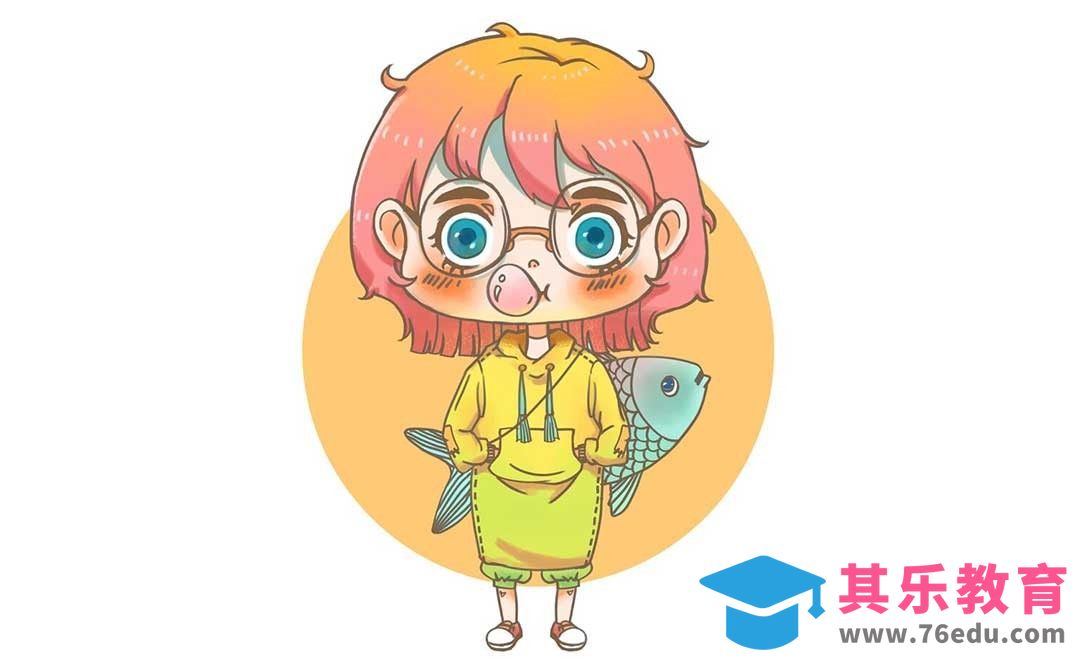 PS-板绘-卡通可爱小女孩[虎课网绘画插画视频教程][ipad商业插画MP4教程全集 ]-第1张图片-我要自学网