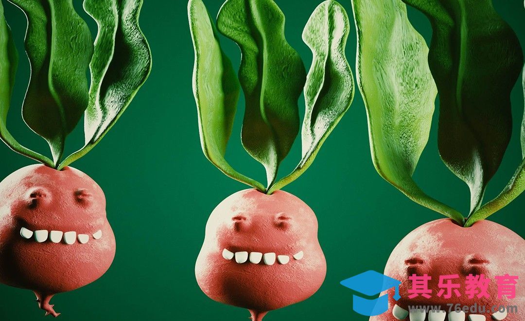 C4D+ZB-“三头萝卜一台戏”创意卡通[虎课网C4D设计视频教程][产品数码建模MP4教程全集 ]-第1张图片-我要自学网