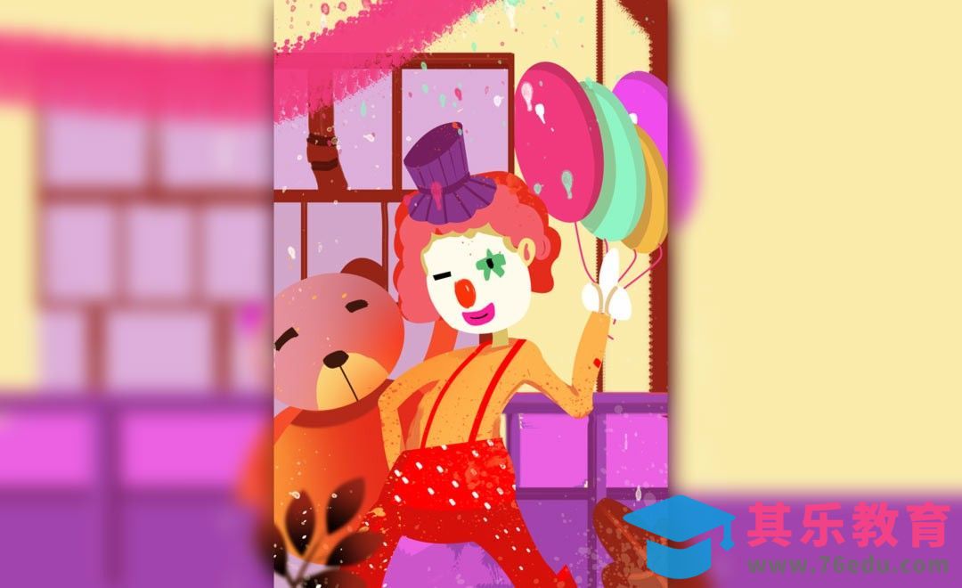 PS-鼠绘插画-happy愚人节[虎课网绘画插画视频教程][ipad商业插画MP4教程全集 ]-第1张图片-我要自学网