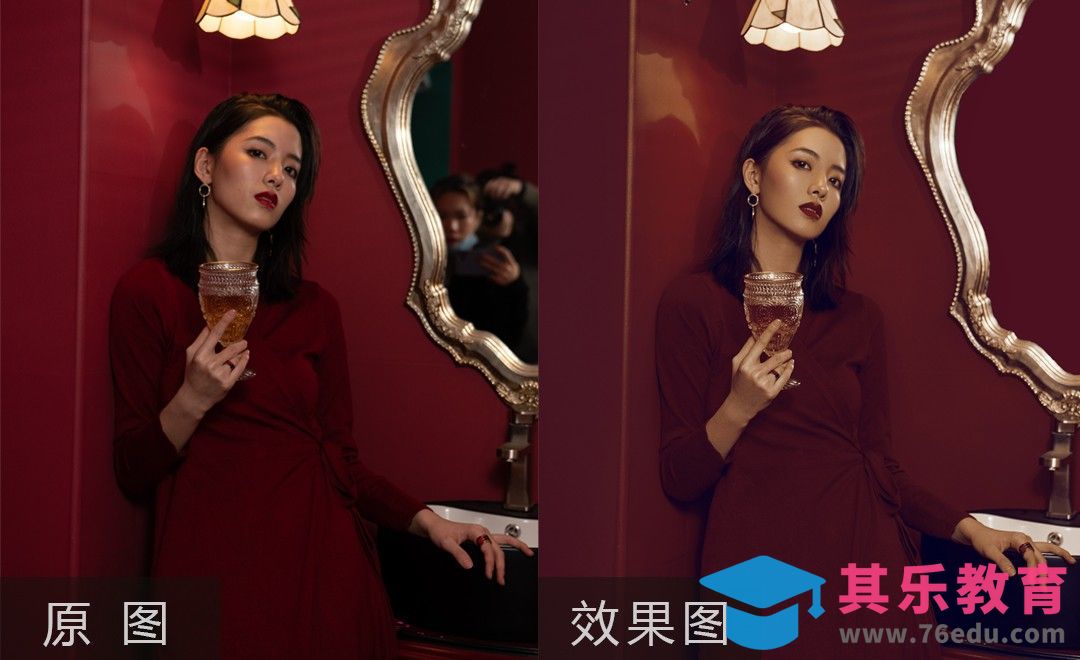 PS-商业人像红色背景调色思路[虎课网手机摄影入门视频教程][MP4产品摄影教程全集 ]-第1张图片-我要自学网