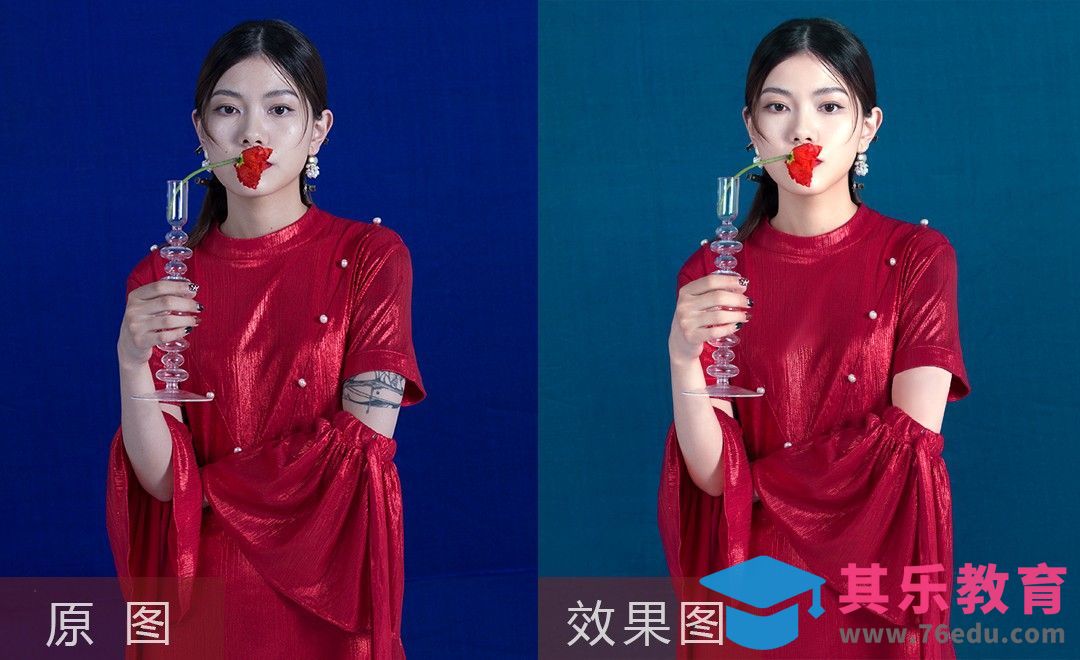 PS-红色礼服人像精修[虎课网手机摄影入门视频教程][MP4产品摄影教程全集 ]-第1张图片-我要自学网