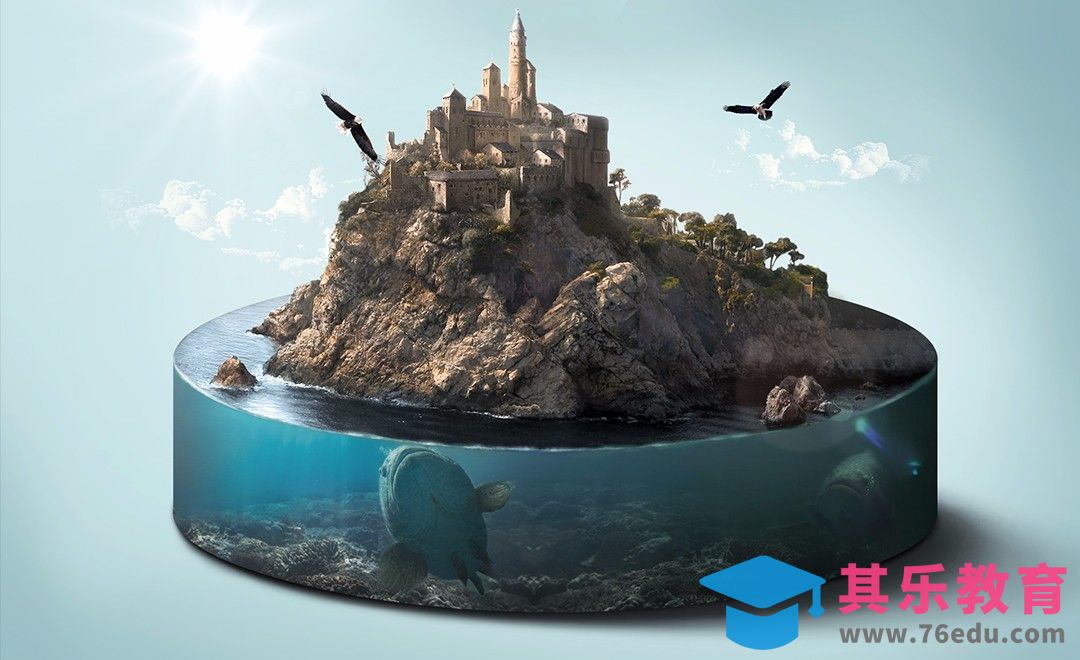 PS-水立方-破落城堡[平面设计视频教程][海报设计MP4高清全集 ]-第1张图片-我要自学网