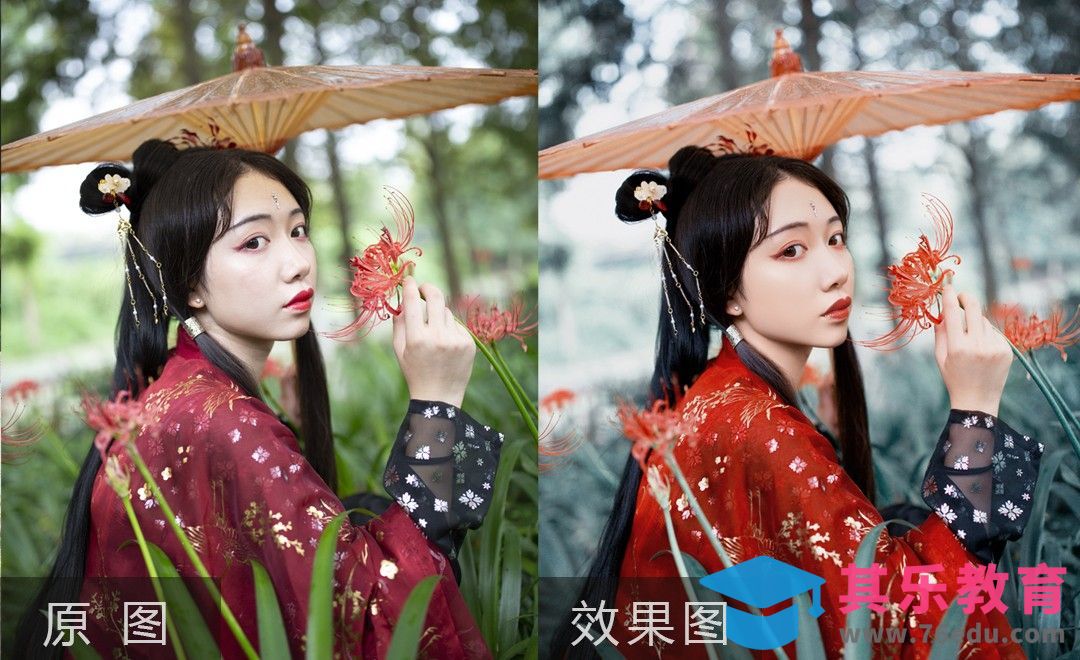 PS-彼岸花古风人像后期修图[虎课网手机摄影入门视频教程][MP4产品摄影教程全集 ]-第1张图片-我要自学网