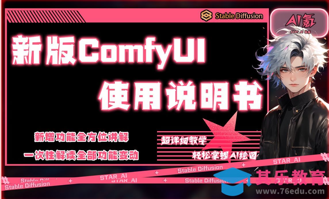 新版Comfyui使用说明书，新增功能全方位讲解，全新UI界面布局一次性解读全部功能变动[虎课网AICG人工智能视频教程][MP4高清全集 ]-第1张图片-我要自学网