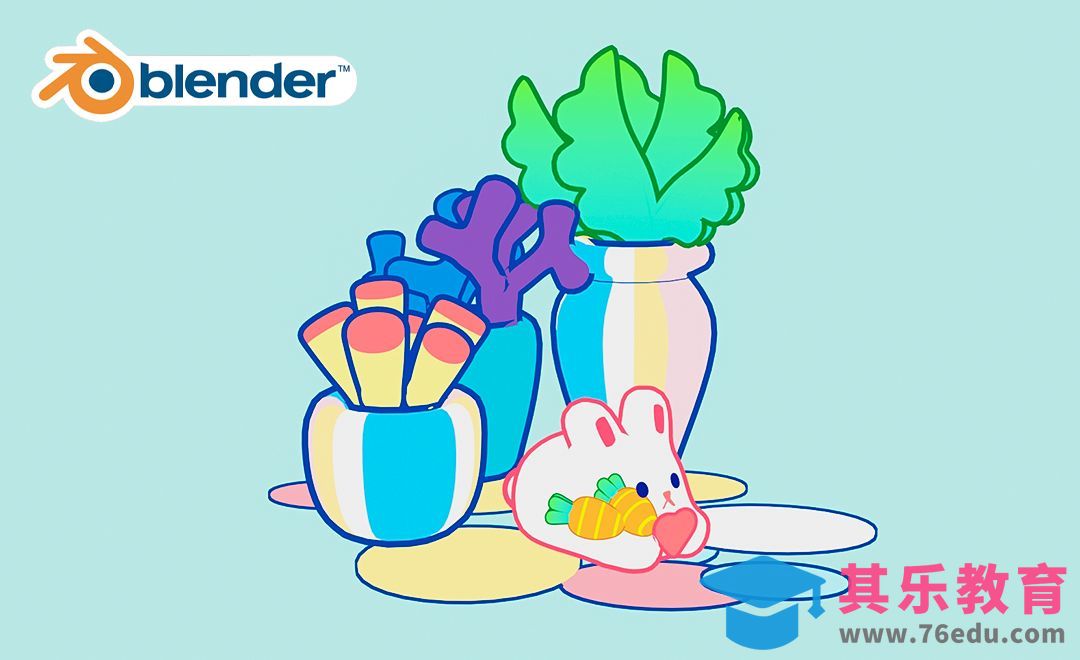 Blender-小兔子三渲二微场景建模[虎课网Blender视频教程][Blender建模教程MP4教程全集 ]-第1张图片-我要自学网