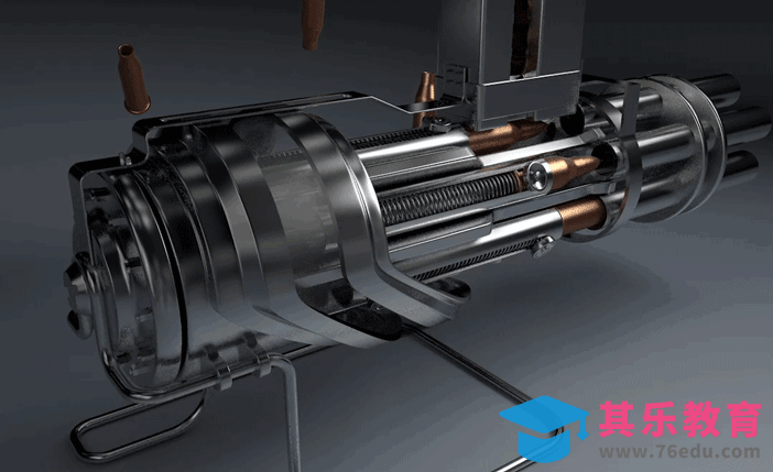 C4D-高仿真动态机枪建模及渲染[虎课网影视动画制作视频教程][MP4影视拍摄教程全集 ]-第1张图片-我要自学网