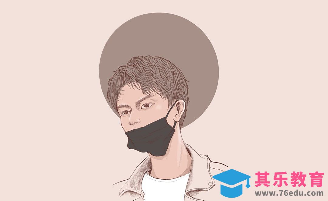 Procreate-简单清新人物画像-iPad绘画[虎课网绘画插画视频教程][ipad商业插画MP4教程全集 ]-第1张图片-我要自学网