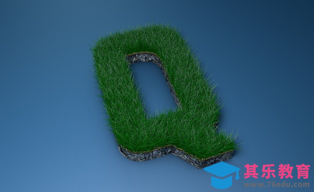 C4D+AE-毛发系统模拟真实草地文字Q[虎课网C4D设计视频教程][产品数码建模MP4教程全集 ]-第1张图片-我要自学网