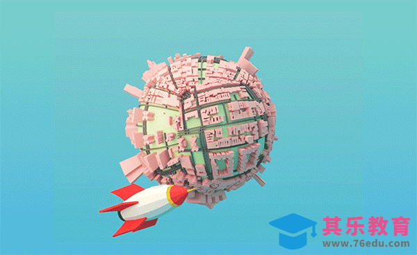 C4D-地球火箭小动效[虎课网C4D设计视频教程][产品数码建模MP4教程全集 ]-第1张图片-我要自学网