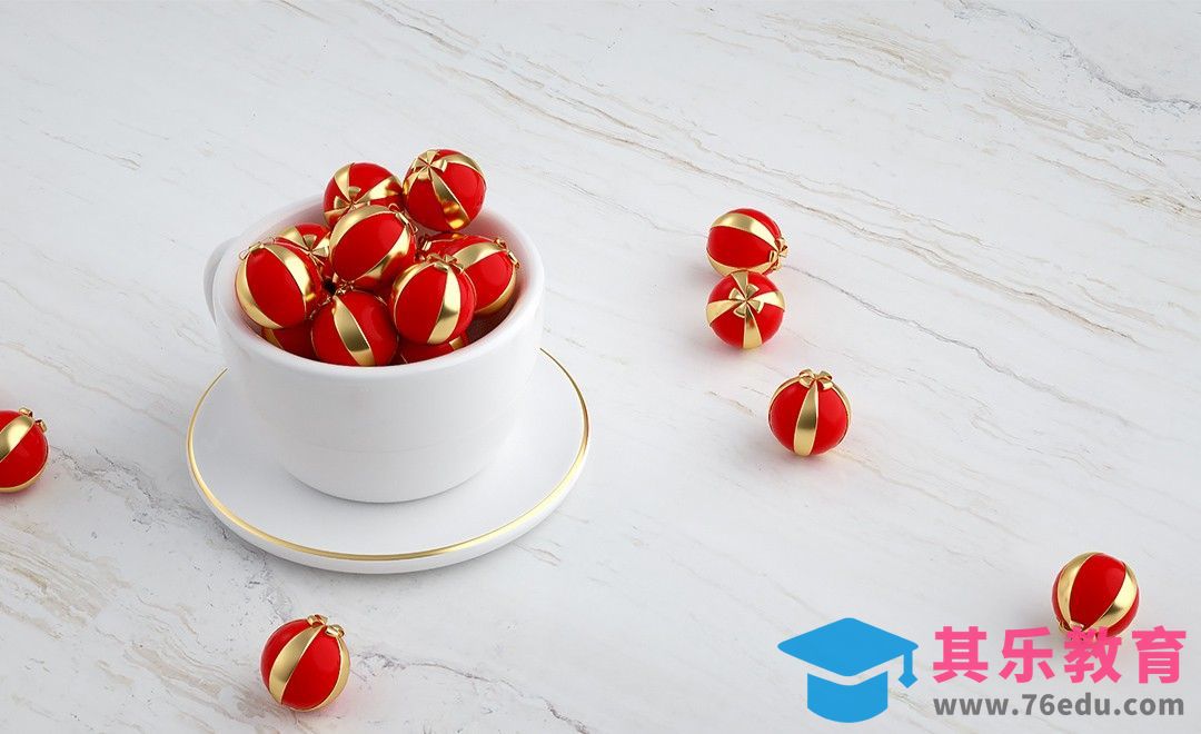 C4D+OC-礼物球散落[虎课网C4D设计视频教程][产品数码建模MP4教程全集 ]-第1张图片-我要自学网