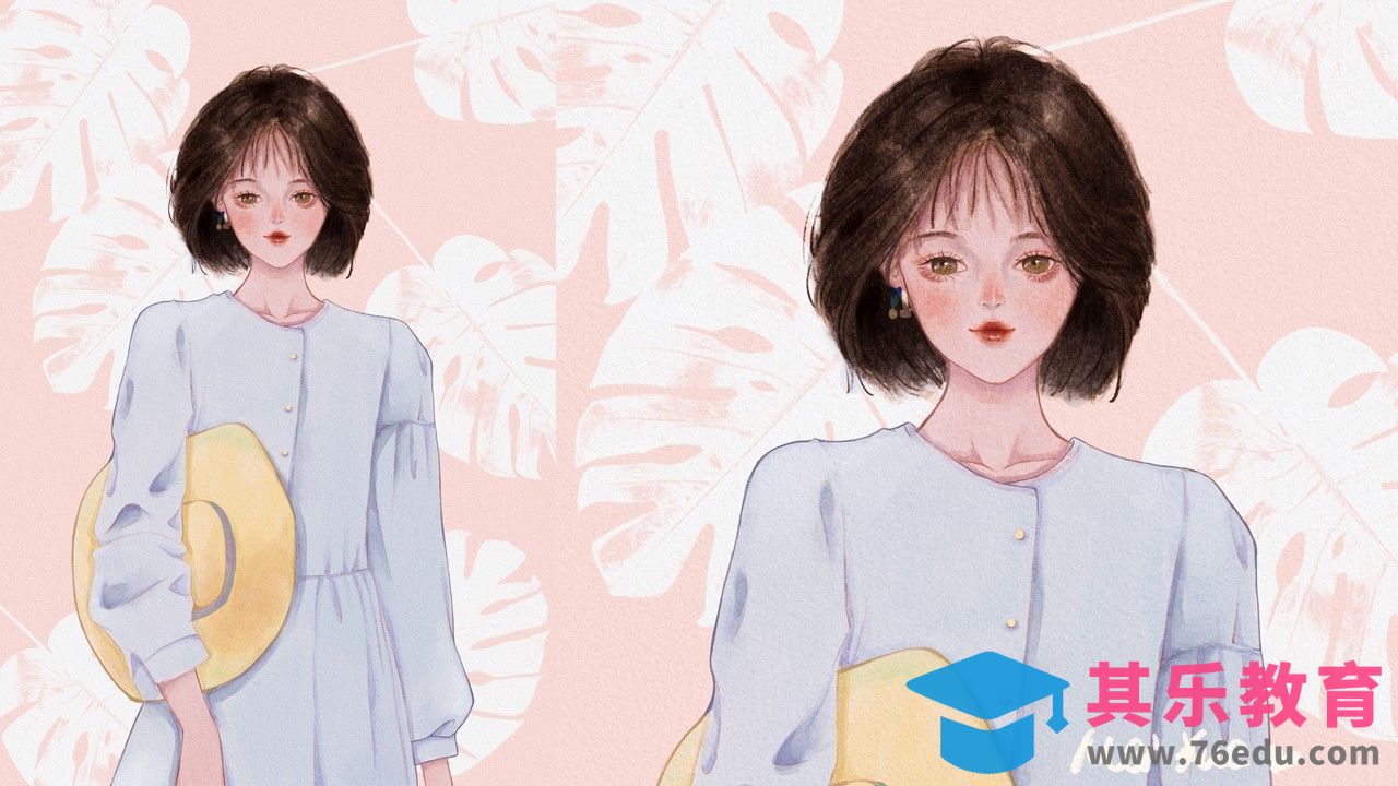 Procreate-照片转插画-水彩风半身头像[虎课网绘画插画视频教程][ipad商业插画MP4教程全集 ]-第1张图片-我要自学网