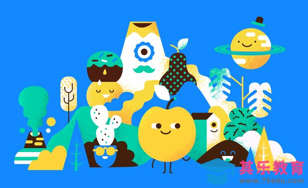 PS-鼠绘插画-水果派对[虎课网绘画插画视频教程][ipad商业插画MP4教程全集 ]-第1张图片-我要自学网