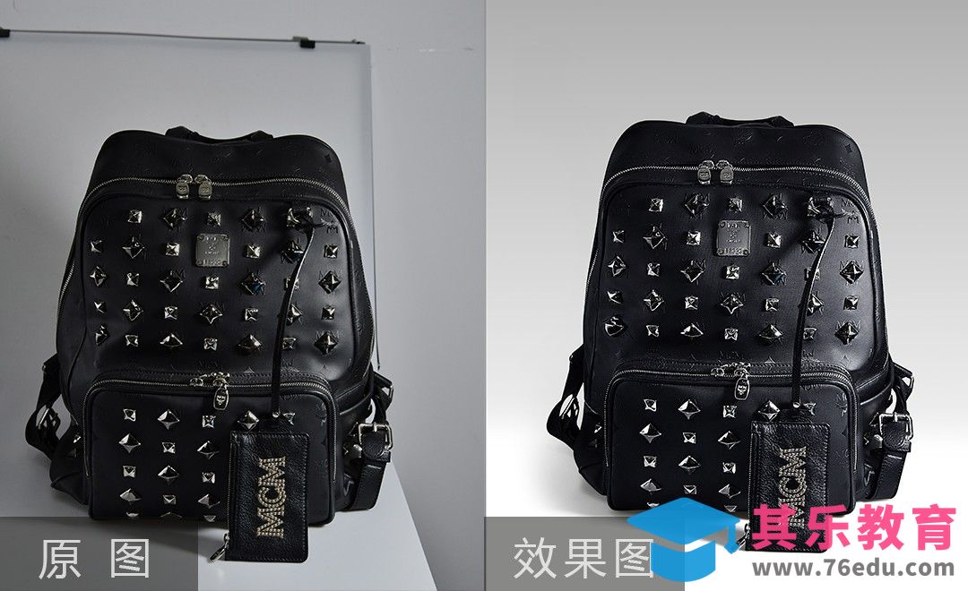 PS-黑色时尚铆钉双肩包精修[虎课网电商产品精修视频教程][最新PS修图教程全集MP4 ]-第1张图片-我要自学网