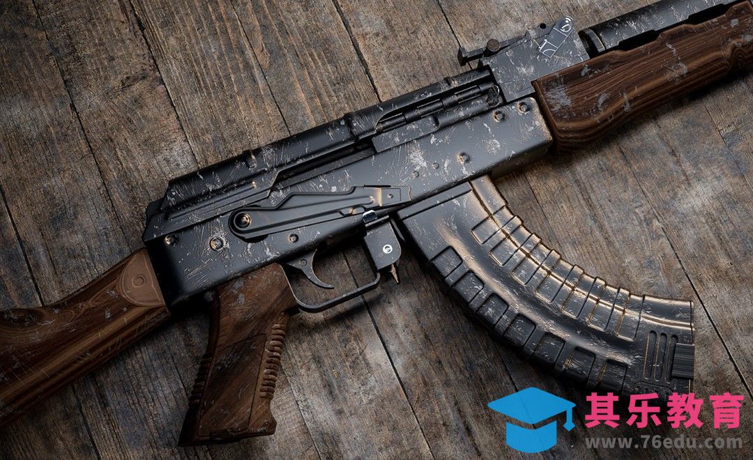 Blender-Cycles渲染AK47枪械[虎课网Blender视频教程][Blender建模教程MP4教程全集 ]-第1张图片-我要自学网