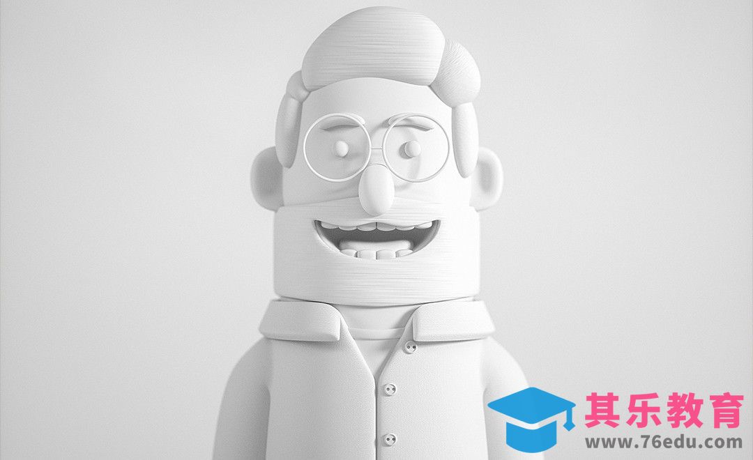 C4D+OC-父亲节卡通头部建模[虎课网C4D设计视频教程][产品数码建模MP4教程全集 ]-第1张图片-我要自学网