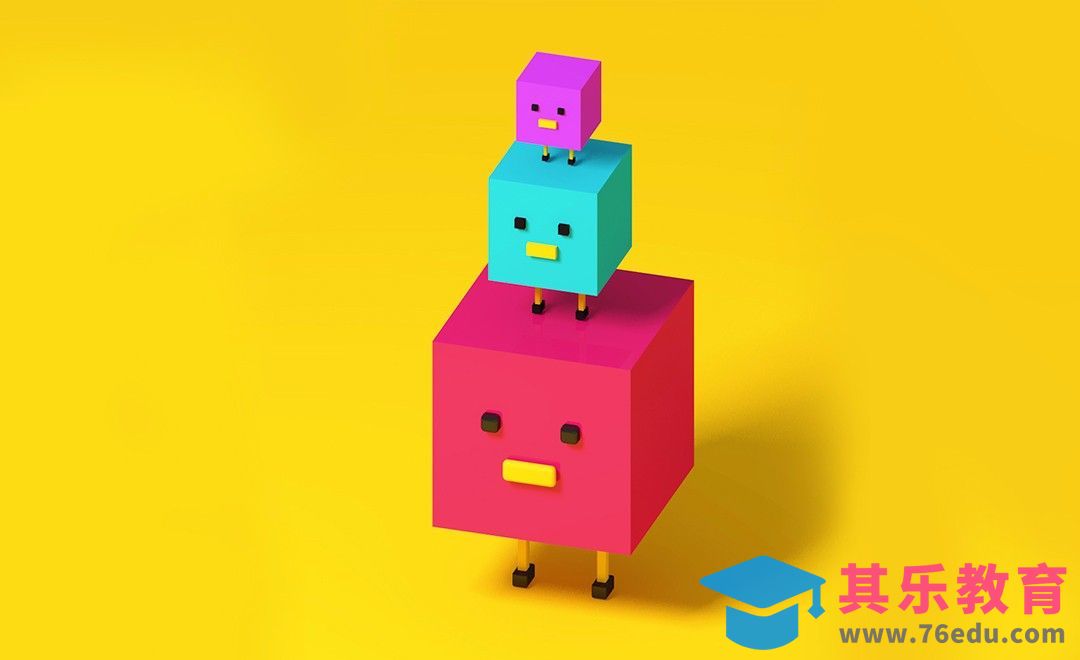 C4D-卡通立方体小角色[虎课网C4D设计视频教程][产品数码建模MP4教程全集 ]-第1张图片-我要自学网