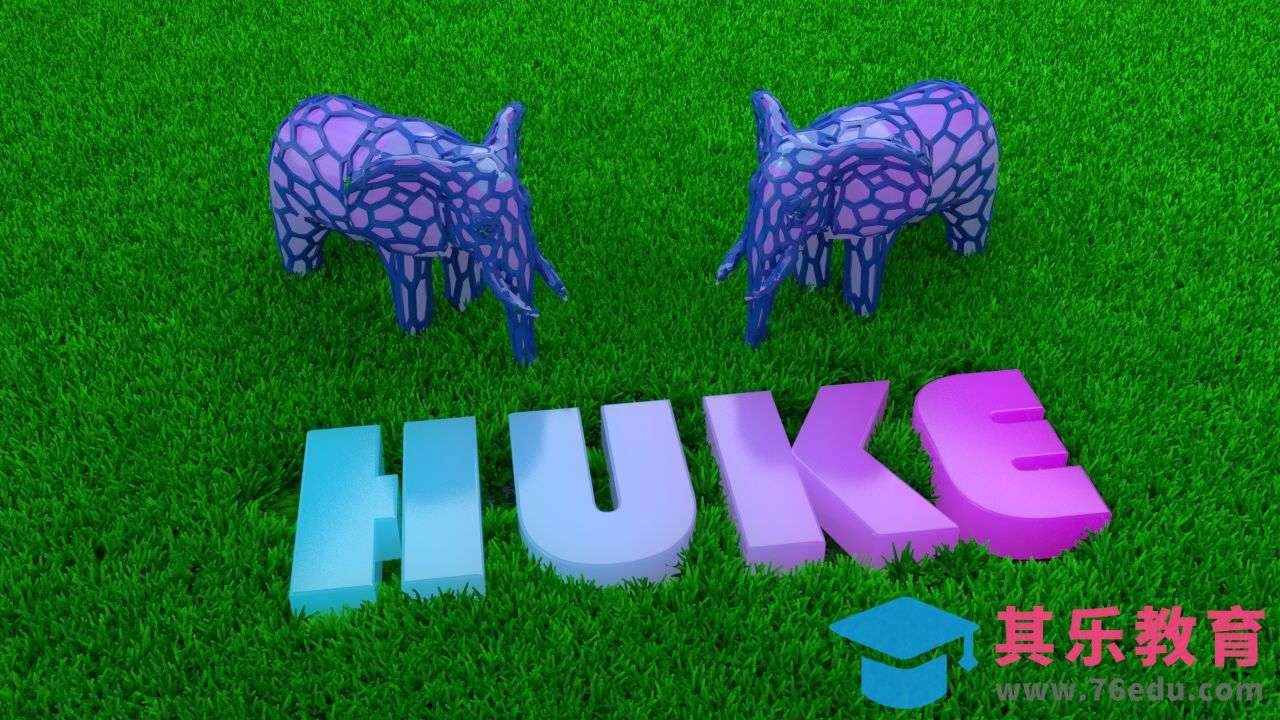 C4D-HUKE创意草地场景[虎课网C4D设计视频教程][产品数码建模MP4教程全集 ]-第1张图片-我要自学网
