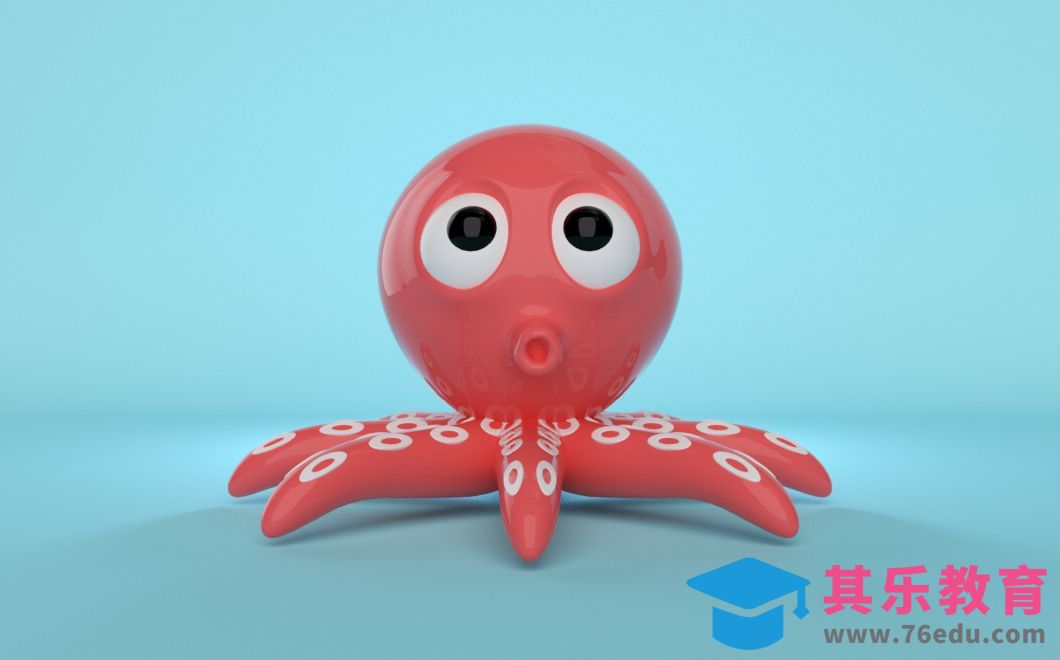 C4D-卡通小章鱼[虎课网C4D设计视频教程][产品数码建模MP4教程全集 ]-第1张图片-我要自学网