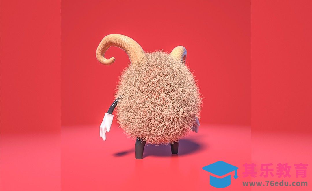 C4D-卡通头像制作毛发小人[虎课网C4D设计视频教程][产品数码建模MP4教程全集 ]-第1张图片-我要自学网