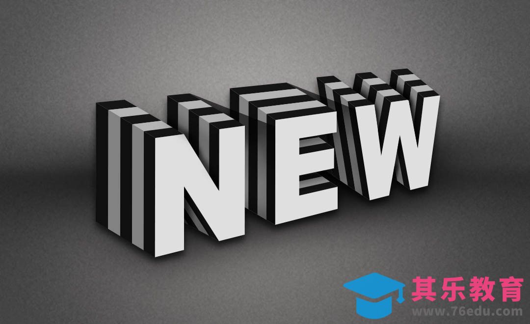 AI+PS-黑白色系立体NEW[虎课网平面设计视频教程][字体设计教程MP4高清全集 ]-第1张图片-我要自学网