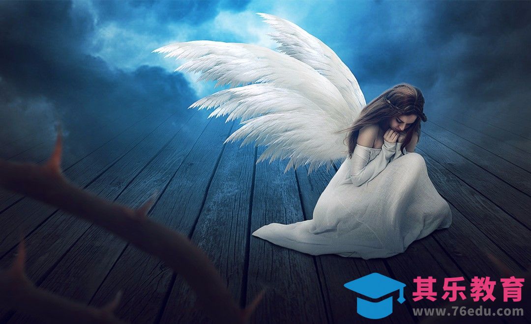 PS-天使之梦创意场景合成[平面设计视频教程][海报设计MP4高清全集 ]-第1张图片-我要自学网