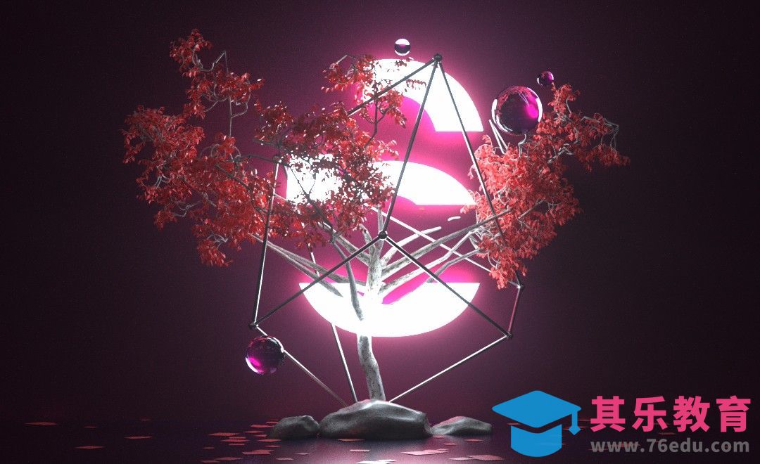 C4D-霓虹灯海报6[虎课网C4D设计视频教程][产品数码建模MP4教程全集 ]-第1张图片-我要自学网