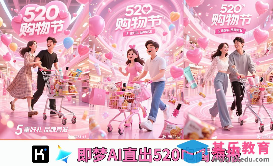 即梦AI-520电商海报[虎课网AICG人工智能视频教程][MP4高清全集 ]-第1张图片-我要自学网