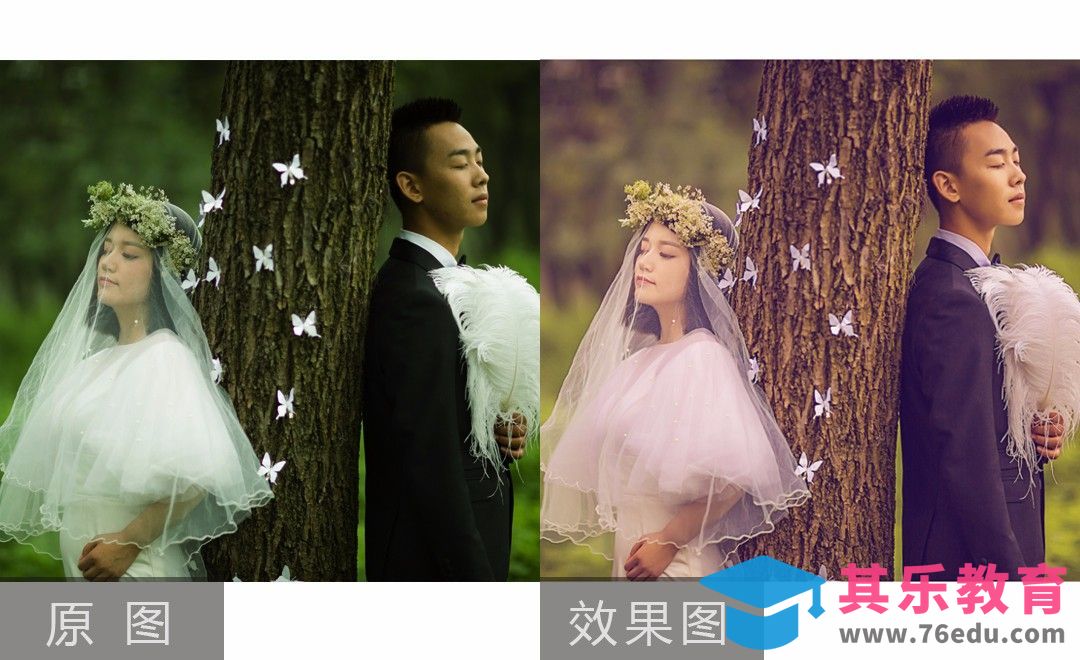 PS-户外蝶恋婚纱人像的后期修图[虎课网手机摄影入门视频教程][MP4产品摄影教程全集 ]-第1张图片-我要自学网