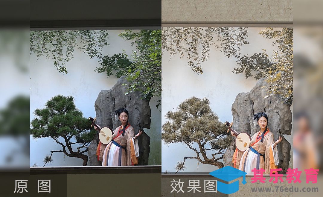 PS-古典唯美汉服宣纸古画效果后期修图[虎课网手机摄影入门视频教程][MP4产品摄影教程全集 ]-第1张图片-我要自学网