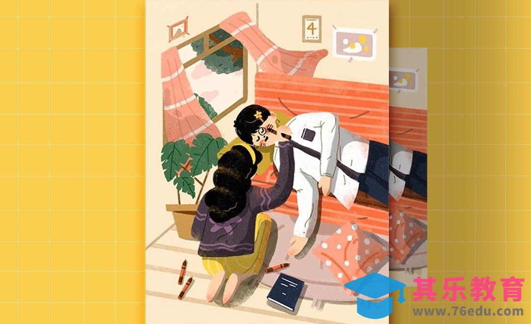 PS-板绘-情侣系列恶作剧时刻[虎课网绘画插画视频教程][ipad商业插画MP4教程全集 ]-第1张图片-我要自学网