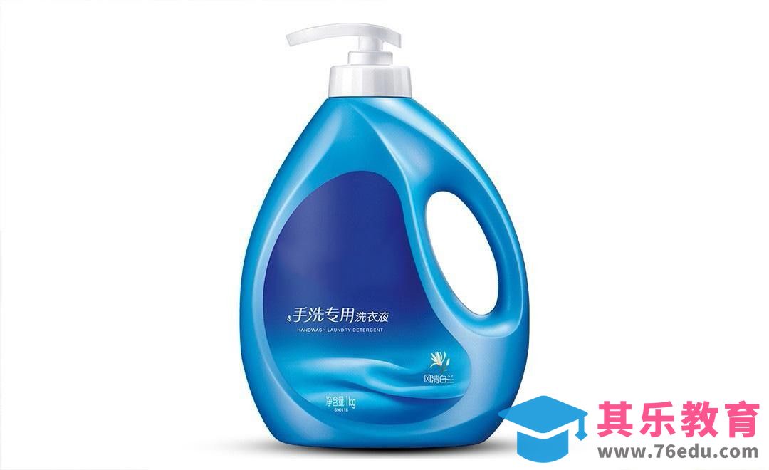 PS-鼠绘蓝月亮洗衣液[虎课网电商产品精修视频教程][最新PS修图教程全集MP4 ]-第1张图片-我要自学网