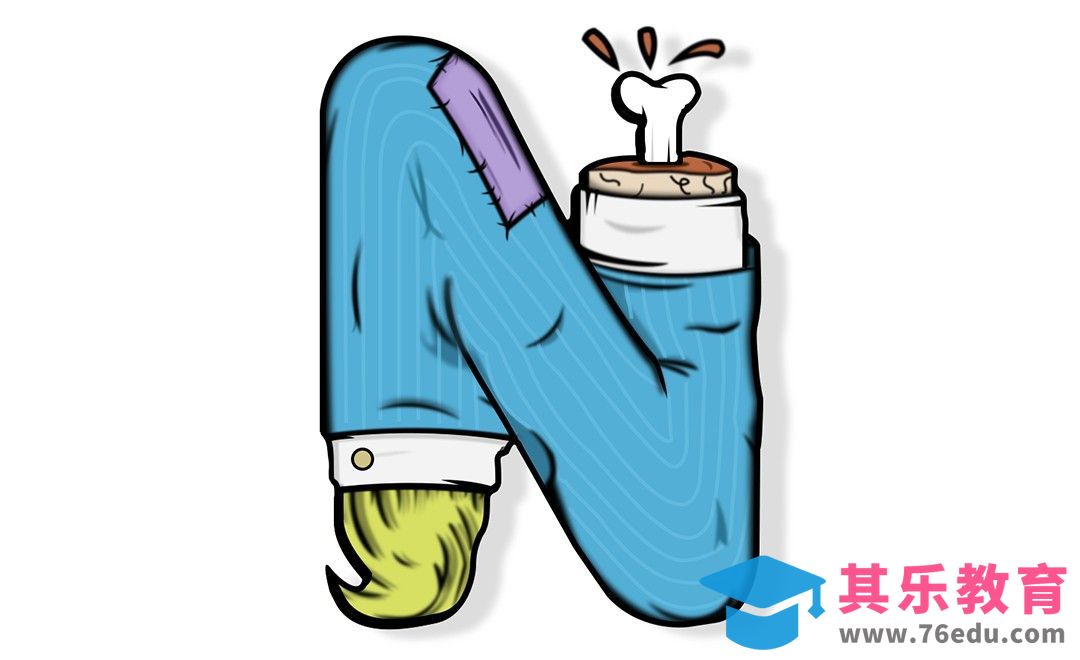 PS-鼠绘-子母N的文字[虎课网绘画插画视频教程][ipad商业插画MP4教程全集 ]-第1张图片-我要自学网