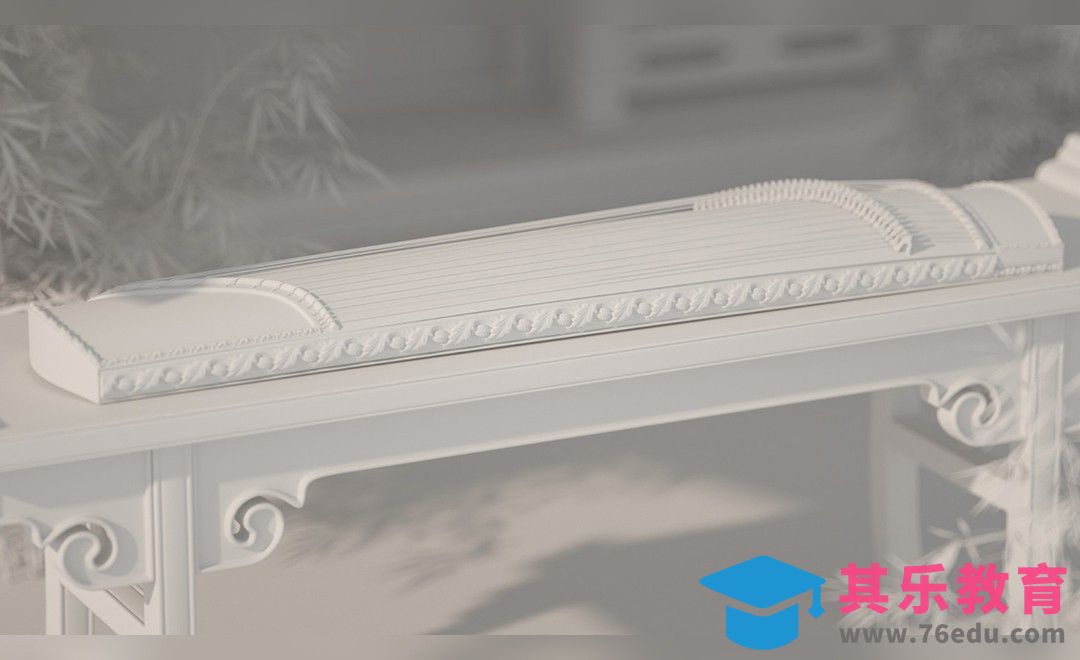 C4D-古风乐器古筝建模[虎课网C4D设计视频教程][产品数码建模MP4教程全集 ]-第1张图片-我要自学网