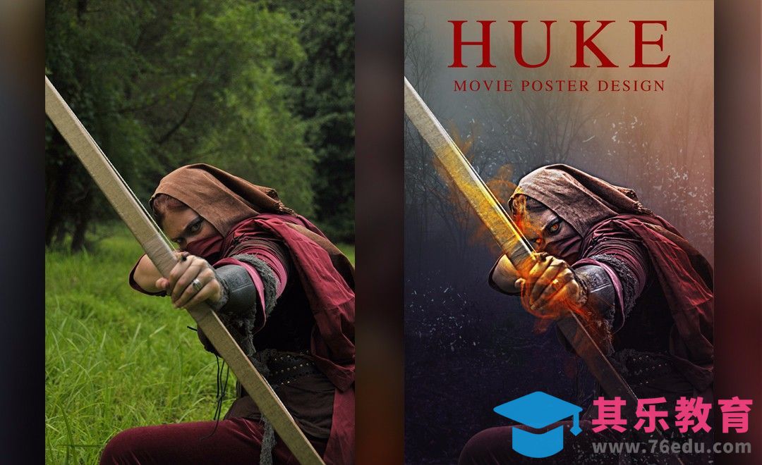 PS-图形合成-僵尸猎人[平面设计视频教程][海报设计MP4高清全集 ]-第1张图片-我要自学网